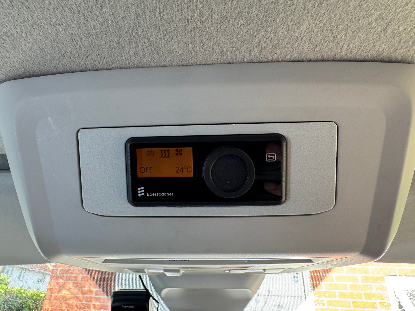VW T6.1 Overhead Cubby Facia for Eberspacher EasyStart Pro, Autoterm / Planar comfort and MV Heater controller