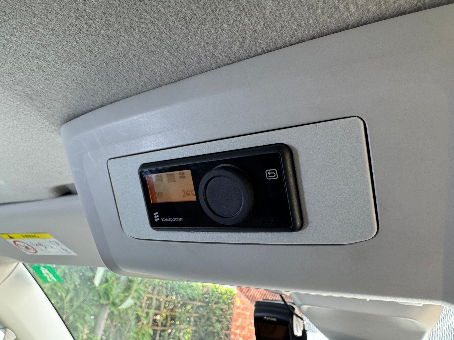 VW T6.1 Overhead Cubby Facia for Eberspacher EasyStart Pro, Autoterm / Planar comfort and MV Heater controller